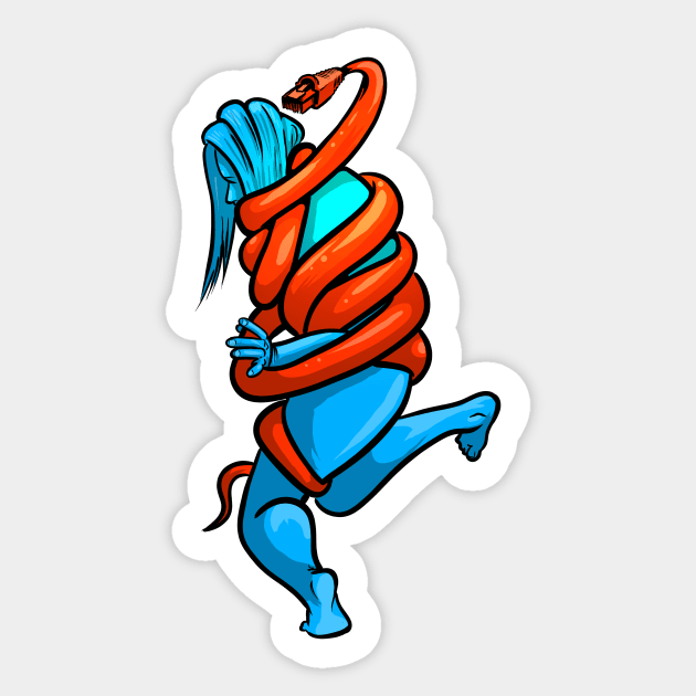 Social Snake Sticker by corykerr